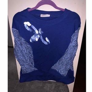 Women’s Aqua Jeans Lace Top